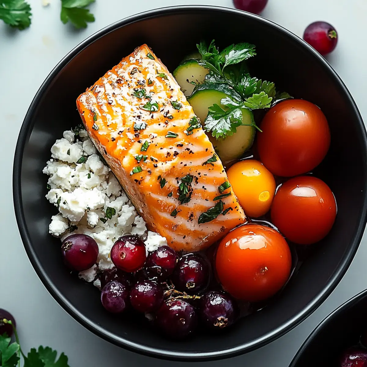 Healthy Mediterranean Salmon Bowl