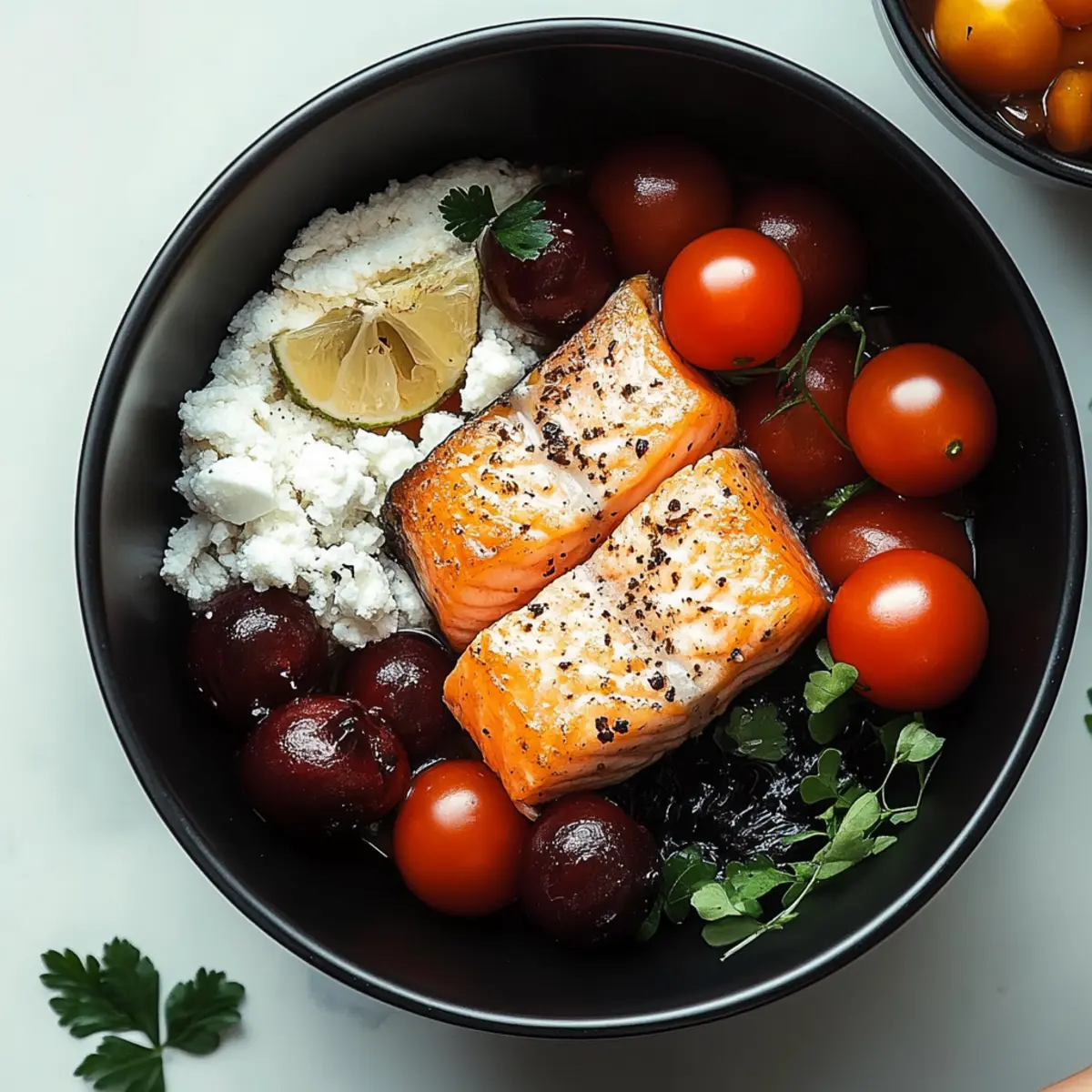 Healthy Mediterranean Salmon Bowl