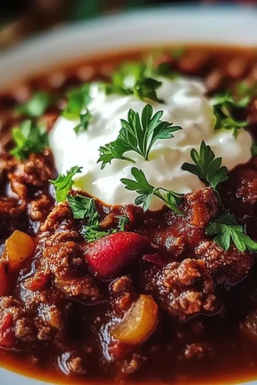 Hearty Slow-Simmered Beef Chili