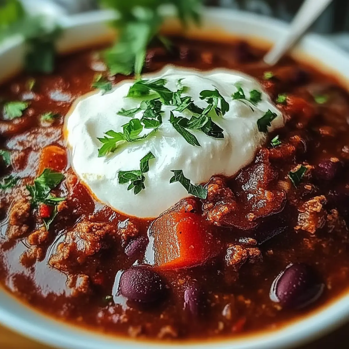 Hearty Slow-Simmered Beef Chili