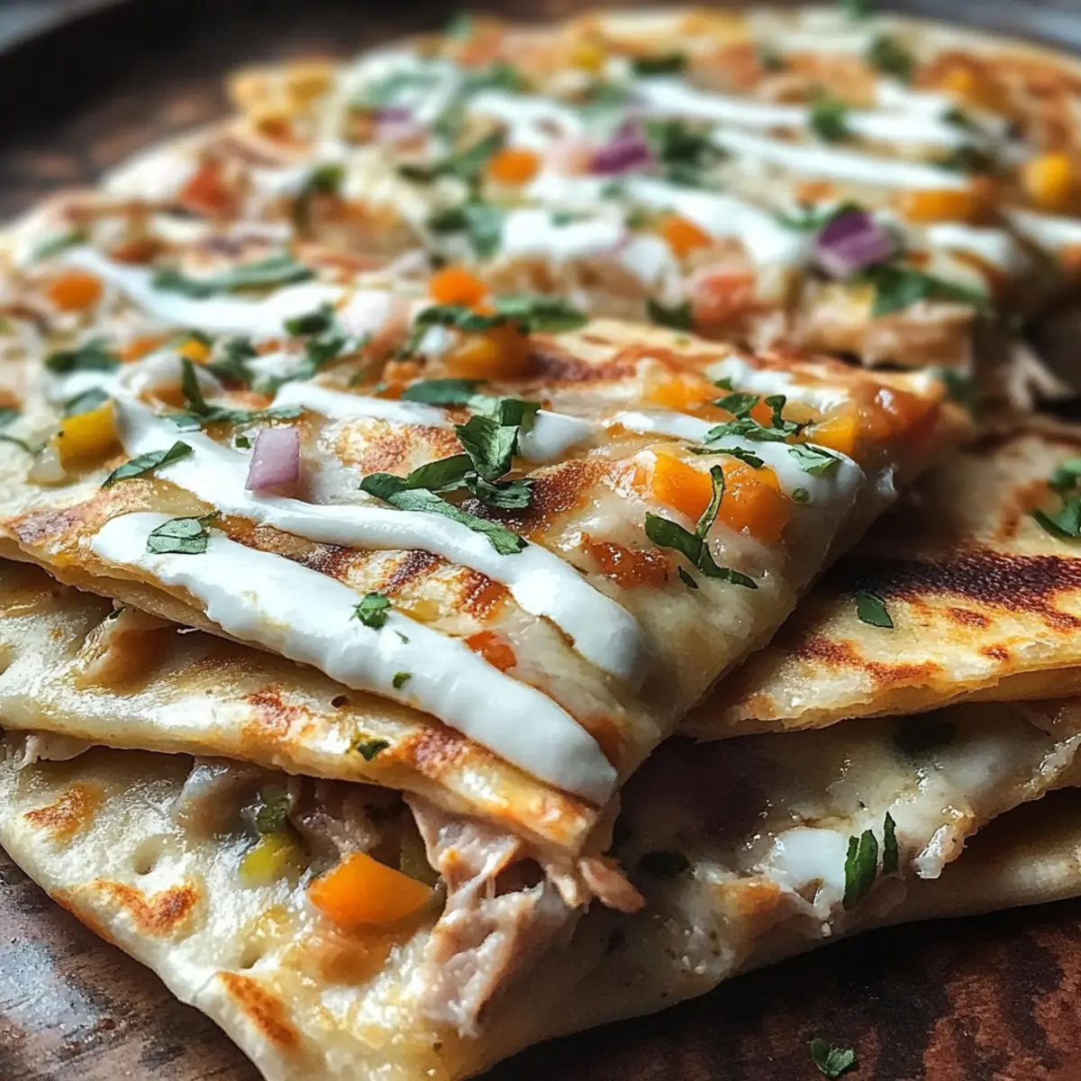 High-Protein Chicken Ranch Quesadilla