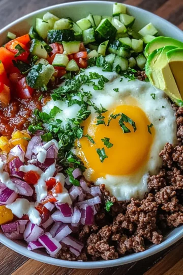 High Protein Ground Beef Power Bowls
