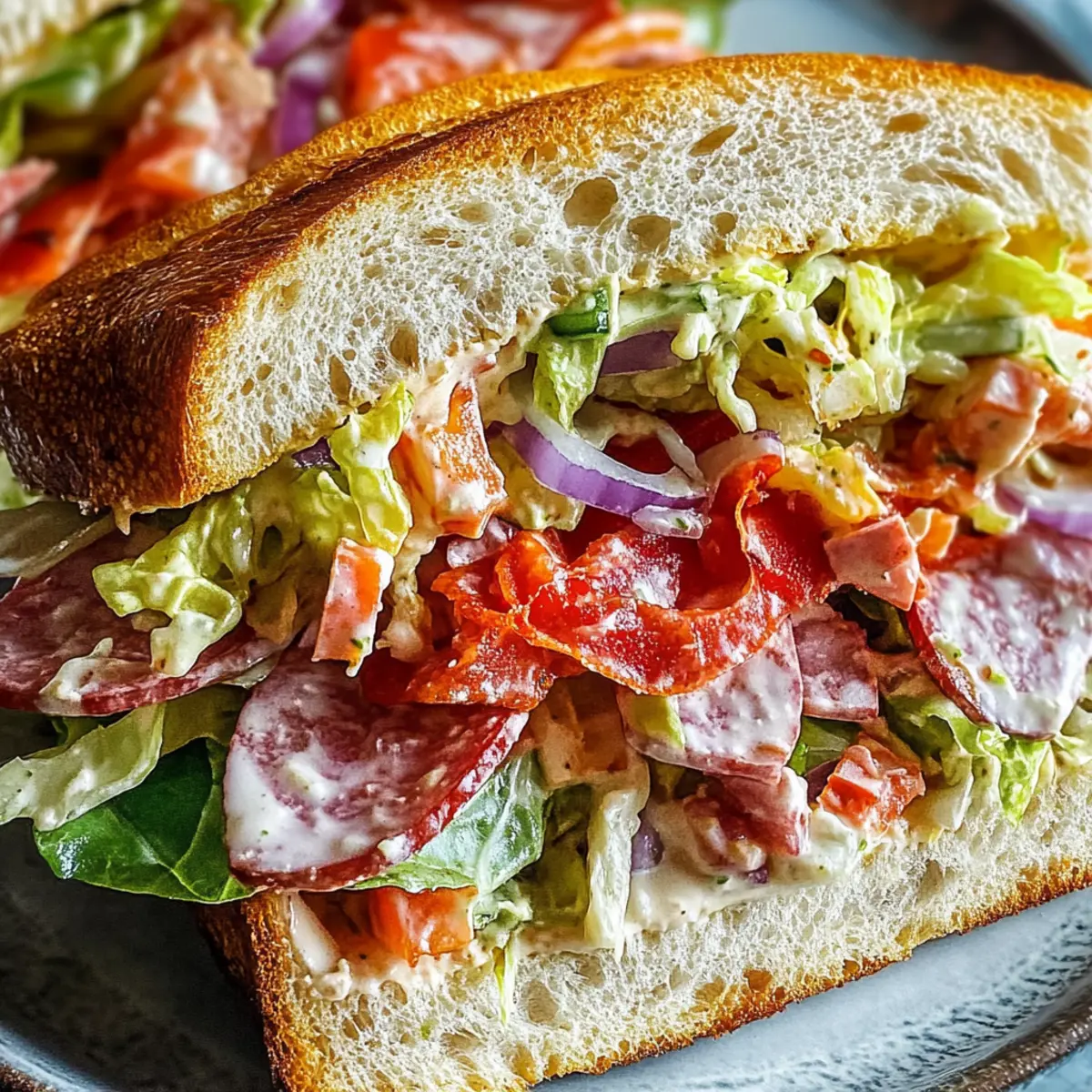 Italian Grinder Salad Sandwich