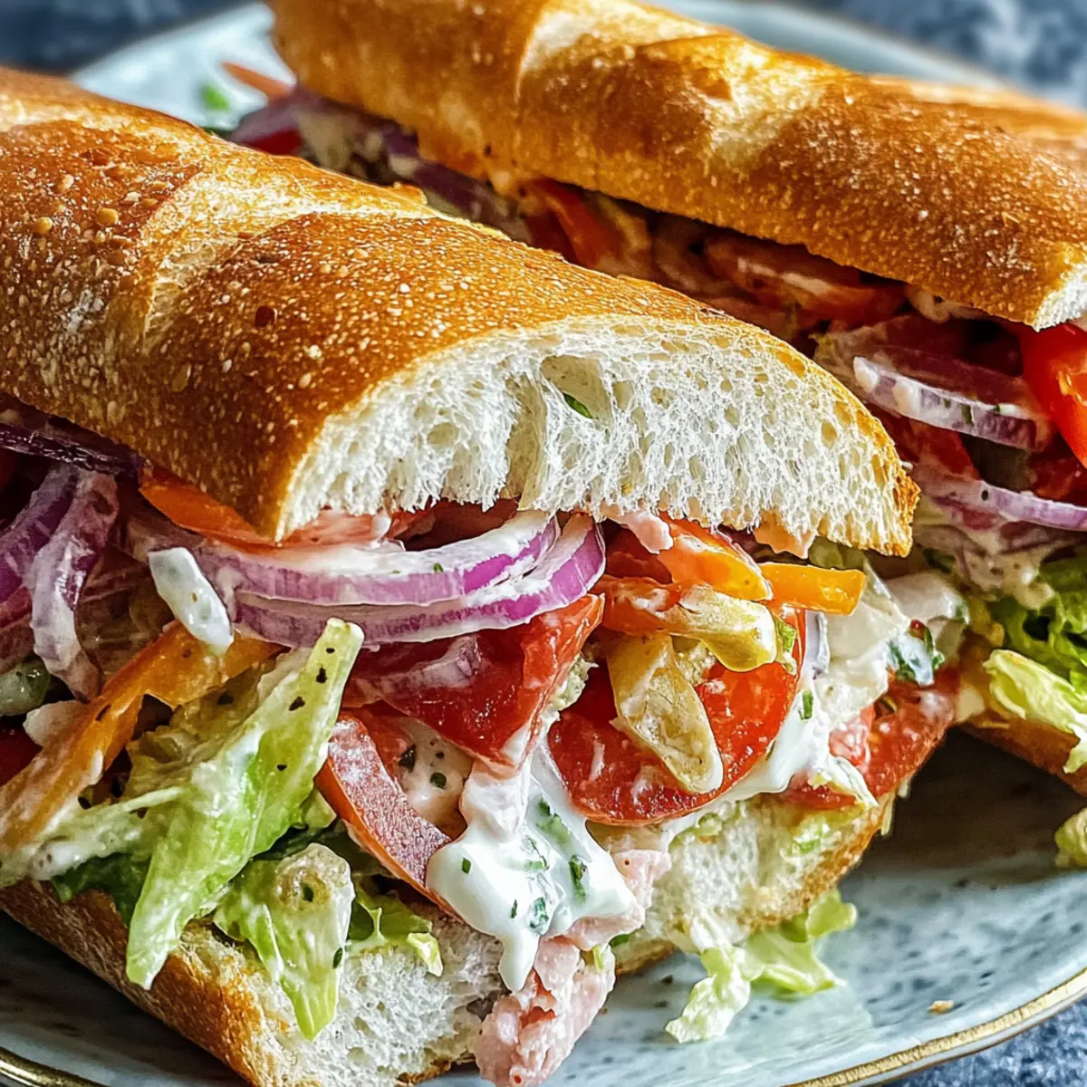 Italian Grinder Salad Sandwich