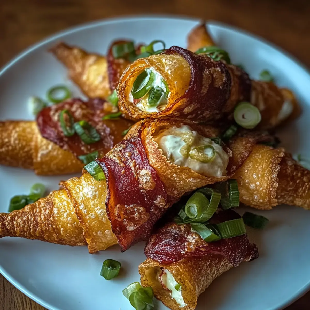 Jalapeño Popper Eggrolls Bacon-Wrapped Bites