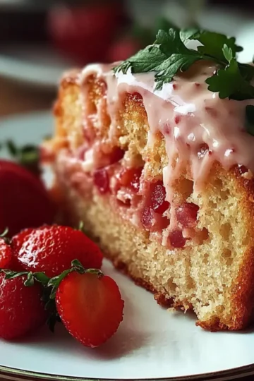 Moist Strawberry Milkshake Pound Cake