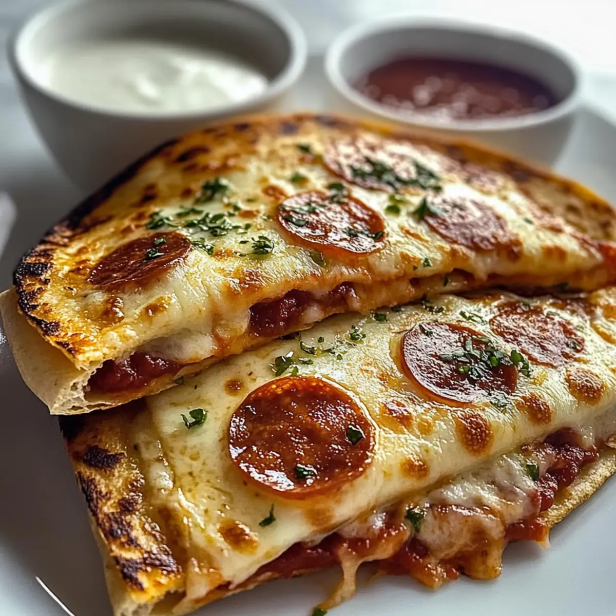 Pepperoni Pizza Quesadillas