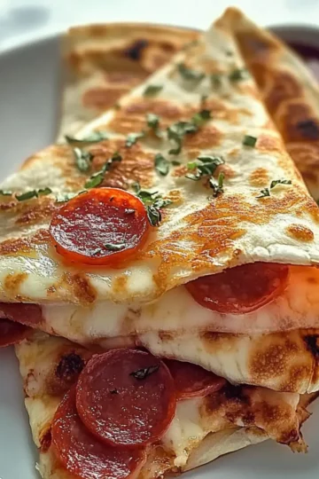 Pepperoni Pizza Quesadillas