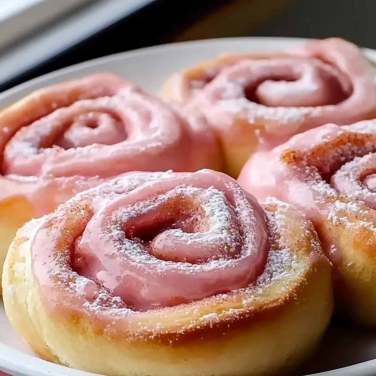 Pink Cinnamon Rolls