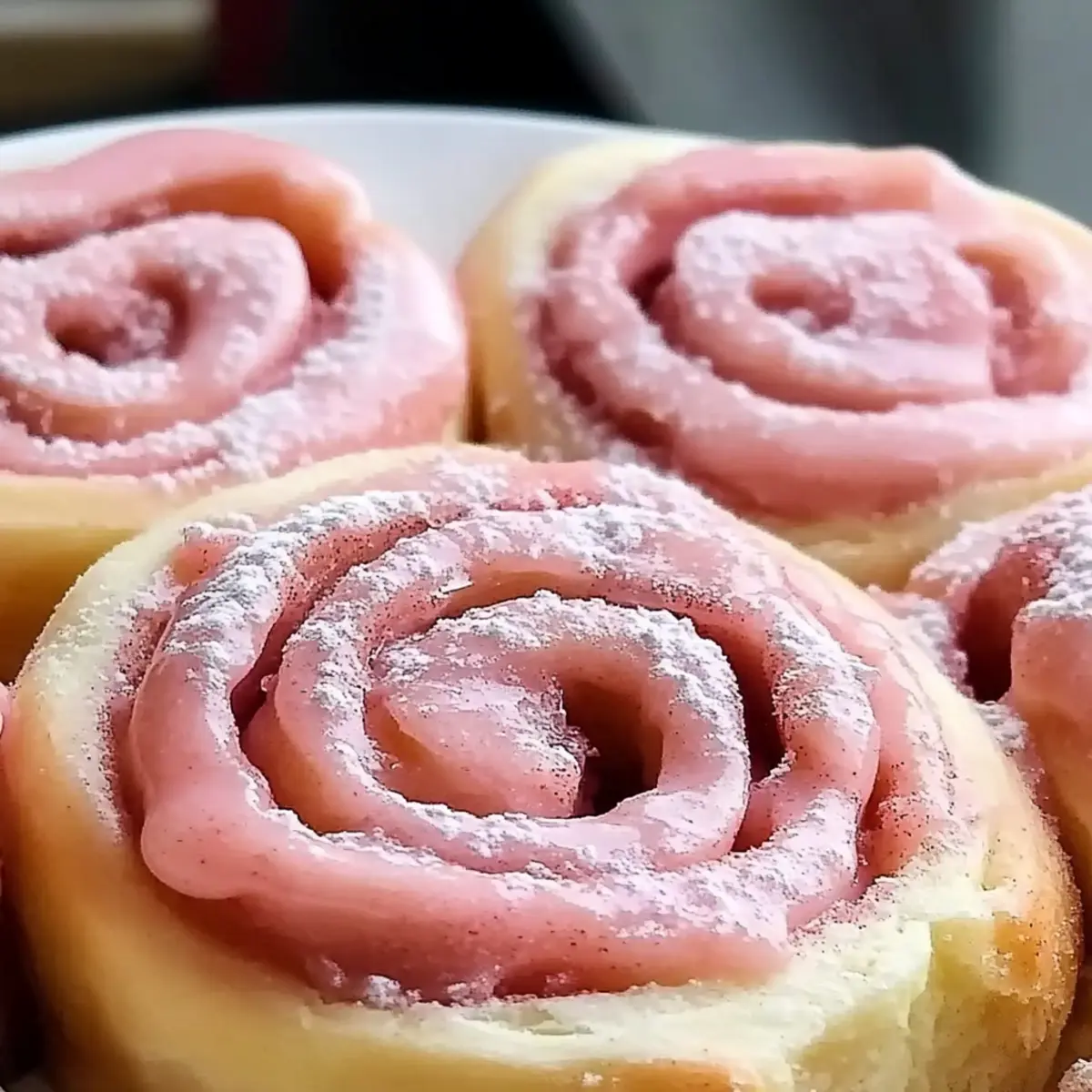 Pink Cinnamon Rolls