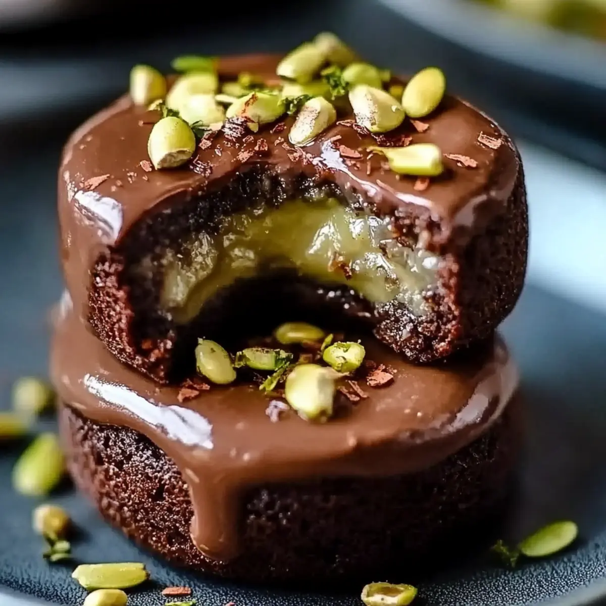 Pistachio Chocolate Lava Cakes