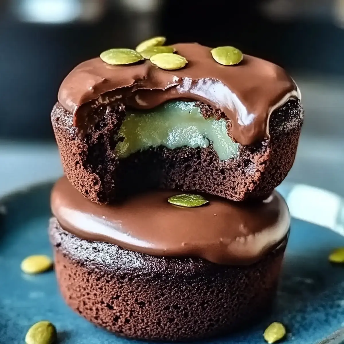 Pistachio Chocolate Lava Cakes