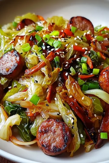 Sausage and Cabbage Stir Fry