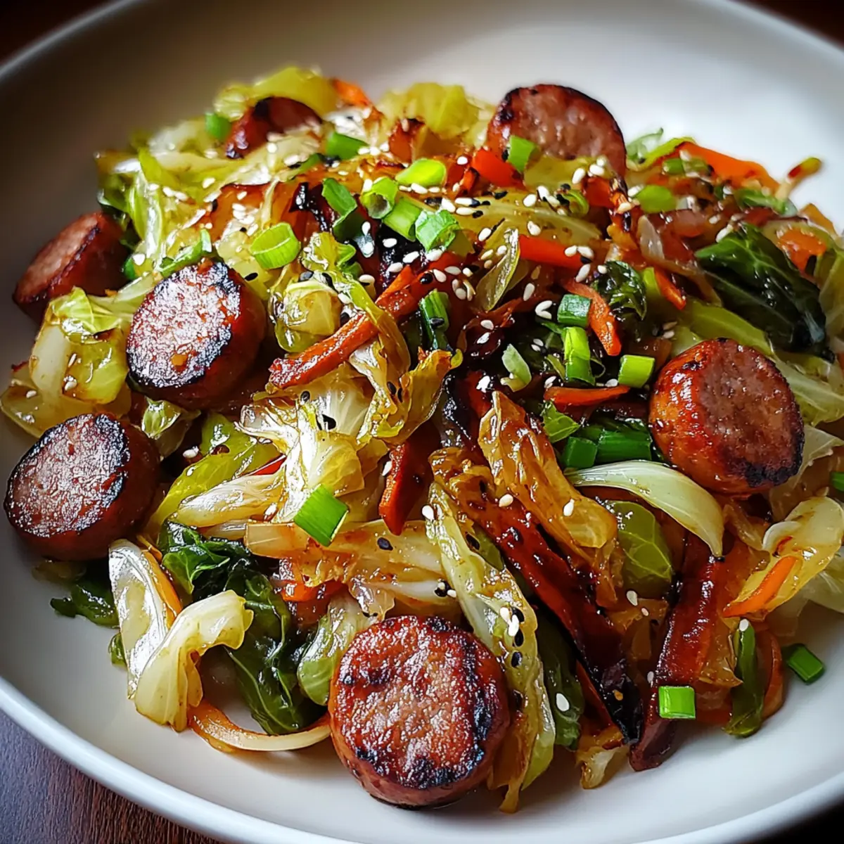 Sausage and Cabbage Stir Fry