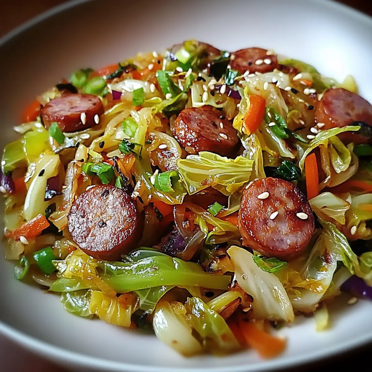 Sausage and Cabbage Stir Fry