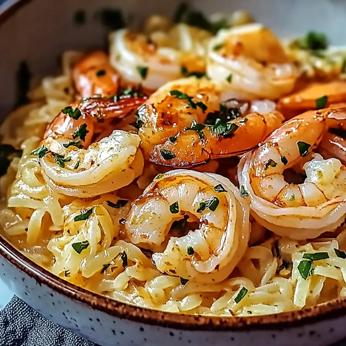 Shrimp Orzo In Lemon Garlic Sauce