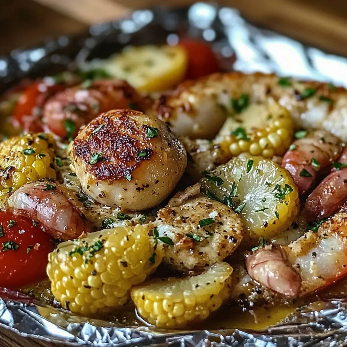 Shrimp and Sausage Foil Packs