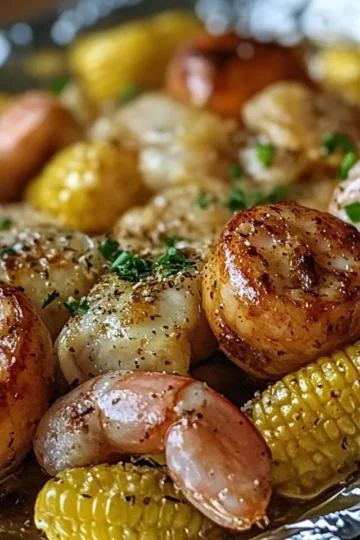 Shrimp and Sausage Foil Packs