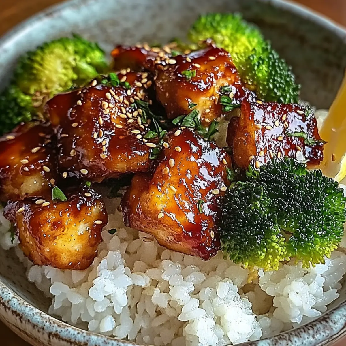 Spicy Sweet Honey Sriracha Chicken Broccoli Bowls
