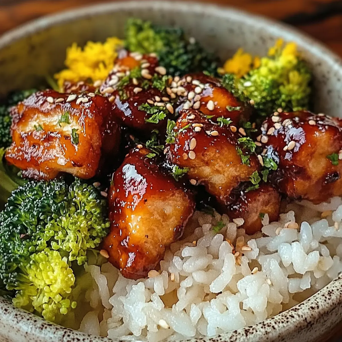 Spicy Sweet Honey Sriracha Chicken Broccoli Bowls