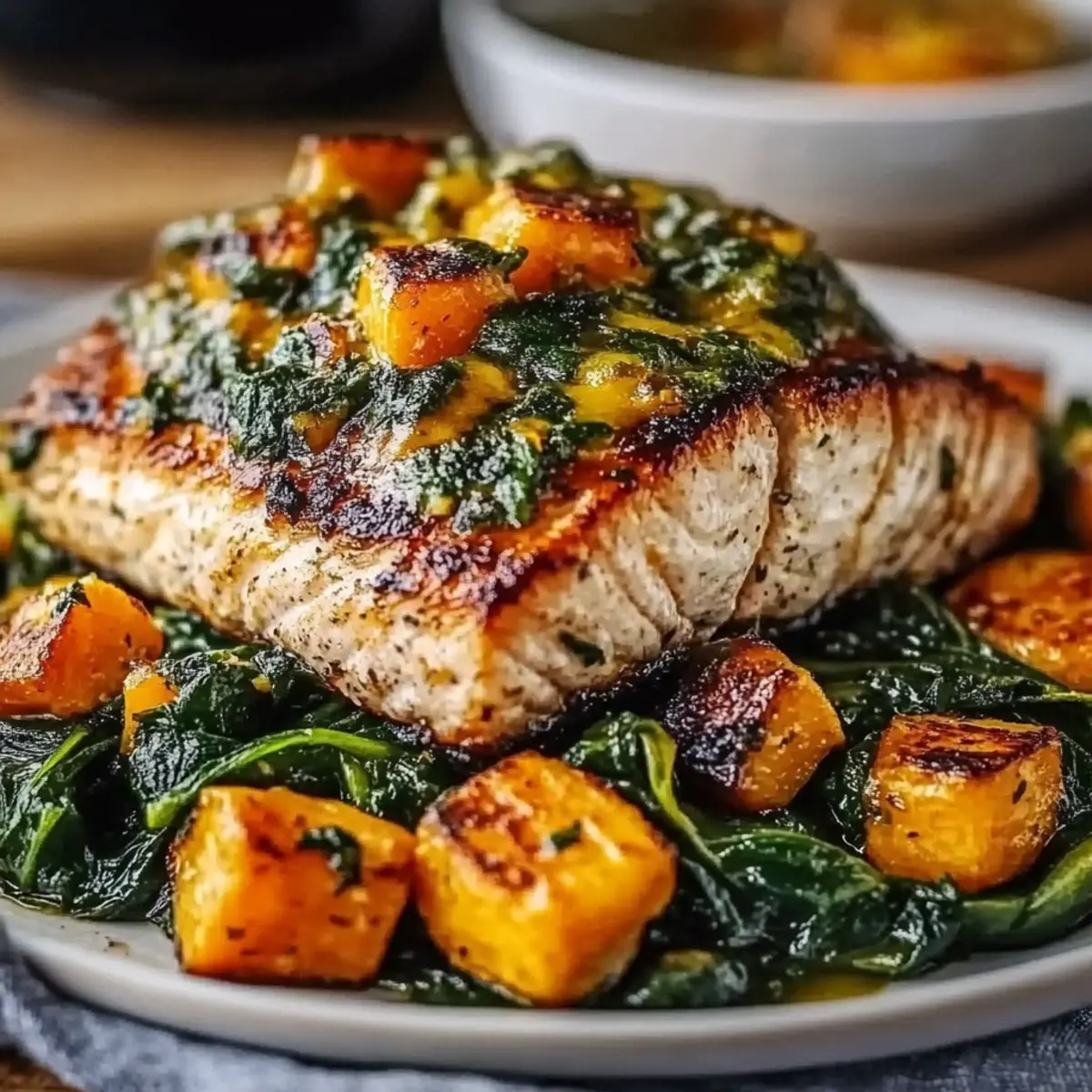 Spinach Stuffed Salmon