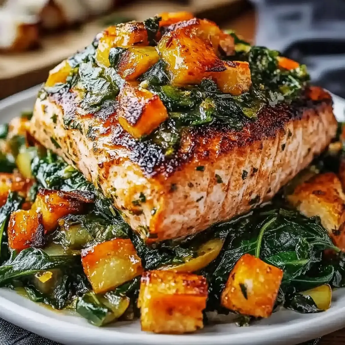 Spinach Stuffed Salmon