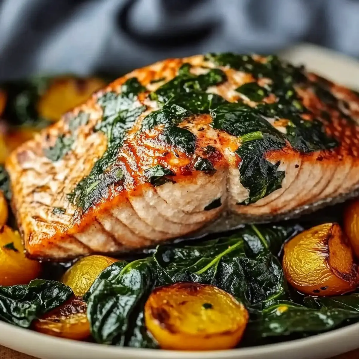 Spinach Stuffed Salmon