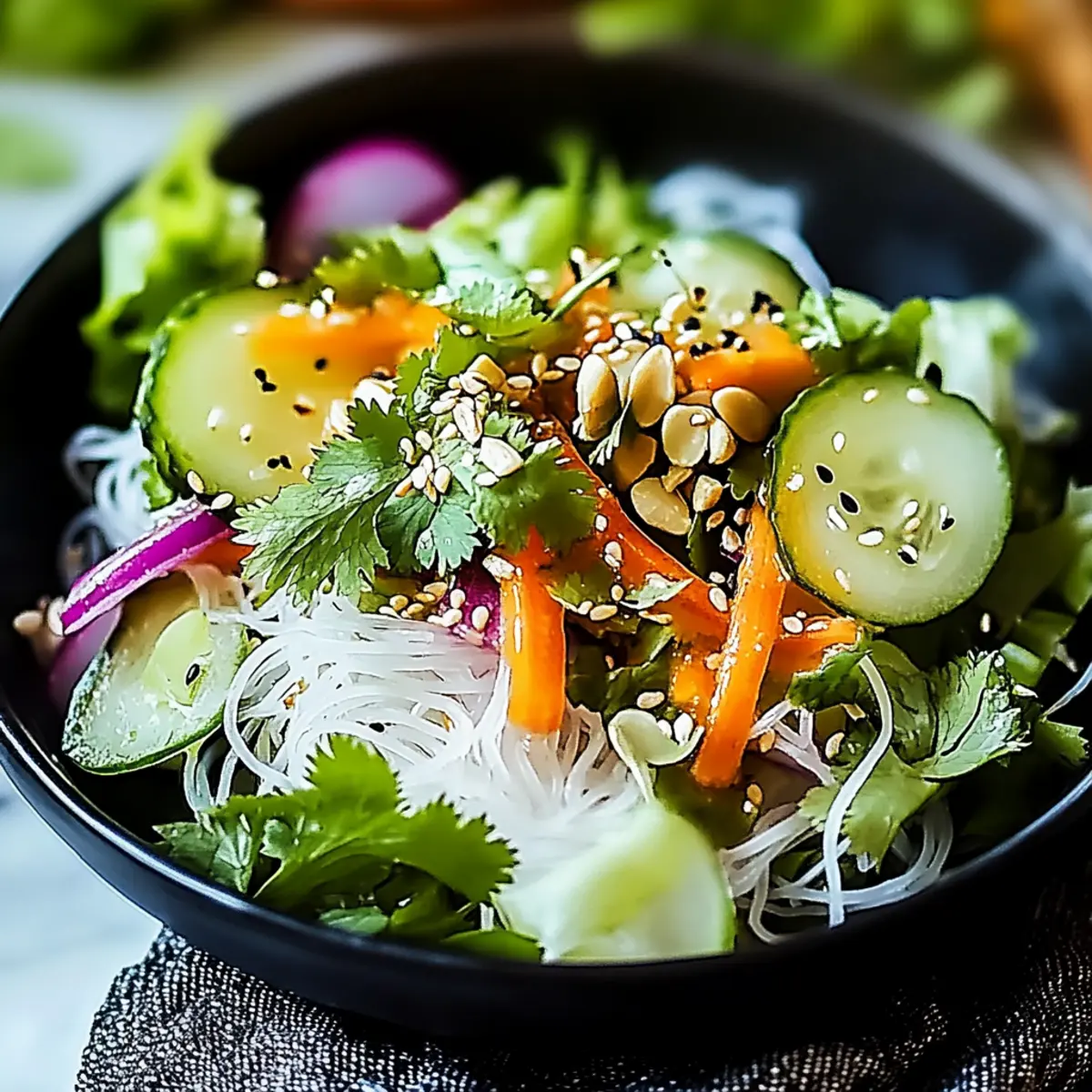 Spring Roll Salad with Spicy Ginger Dressing