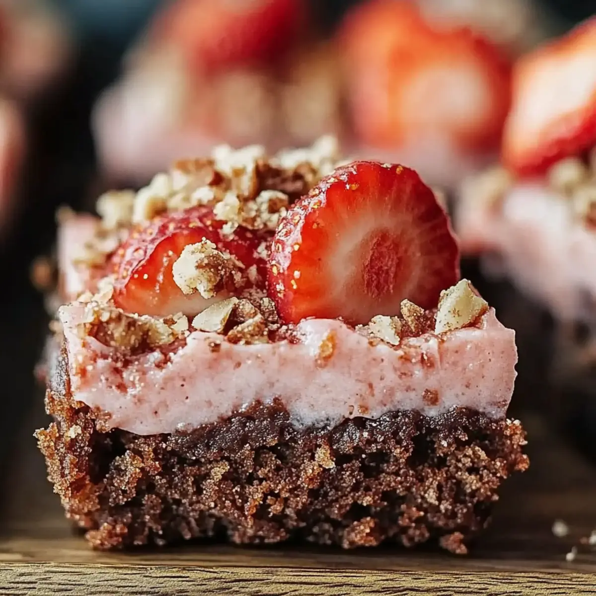 Strawberry Crunch Brownies