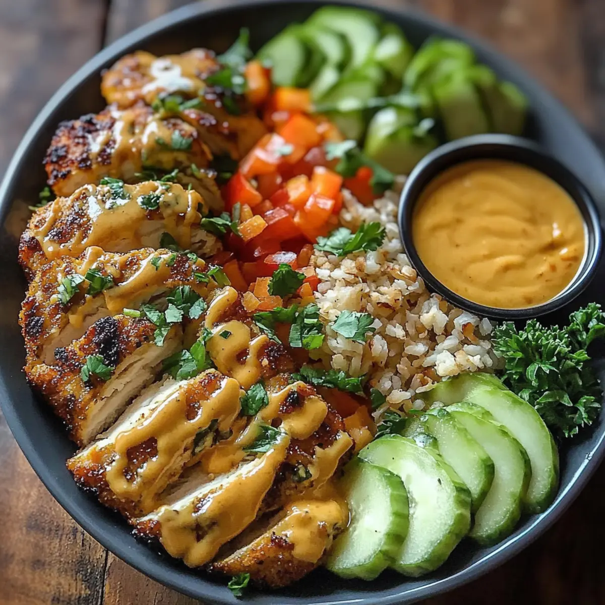 Thai Peanut Chicken Buddha Bowl