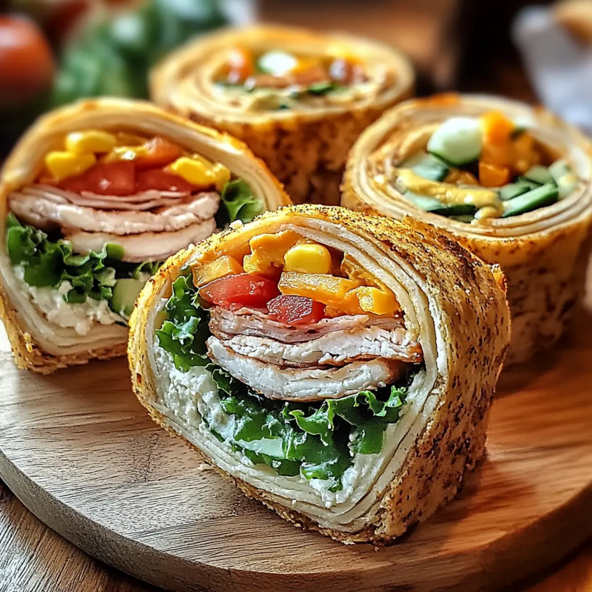 Turkey Hummus Roll Ups