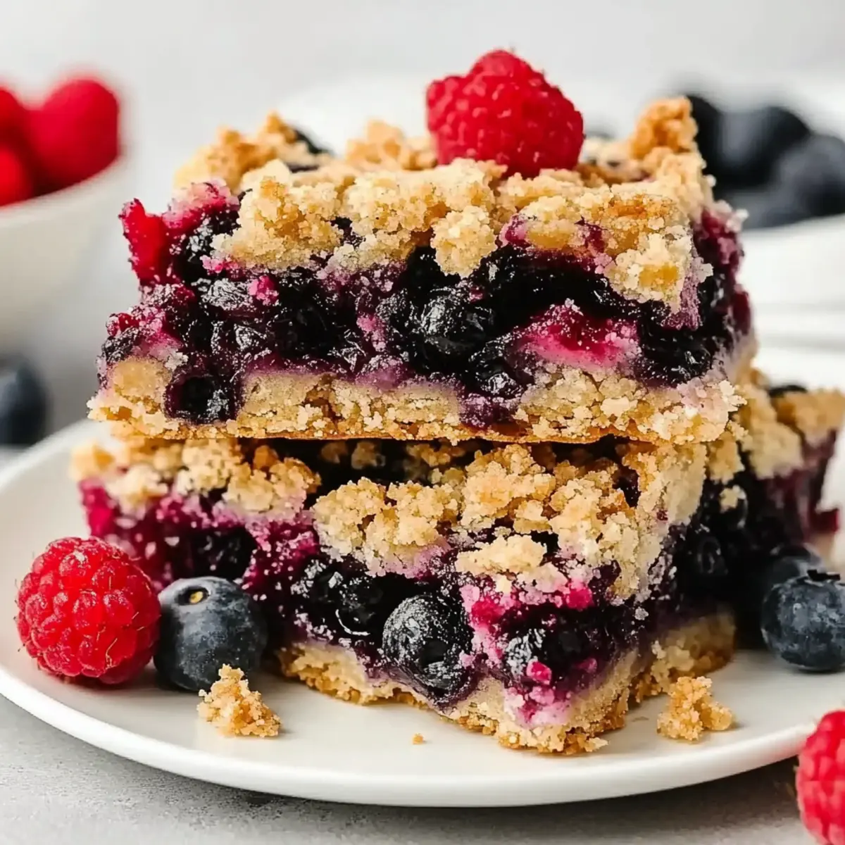 Vegan Berry Crumble Bars