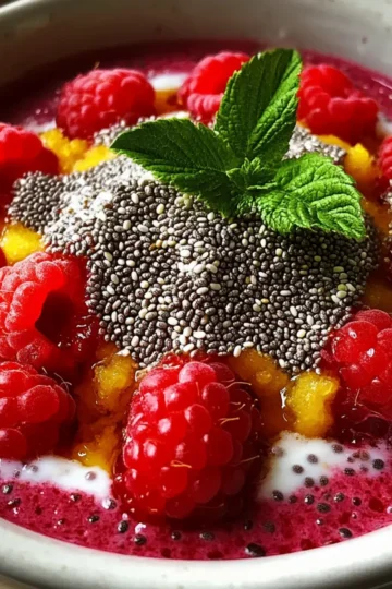 Vegan Raspberry Chia Pudding