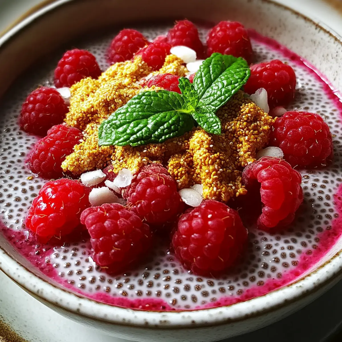 Vegan Raspberry Chia Pudding