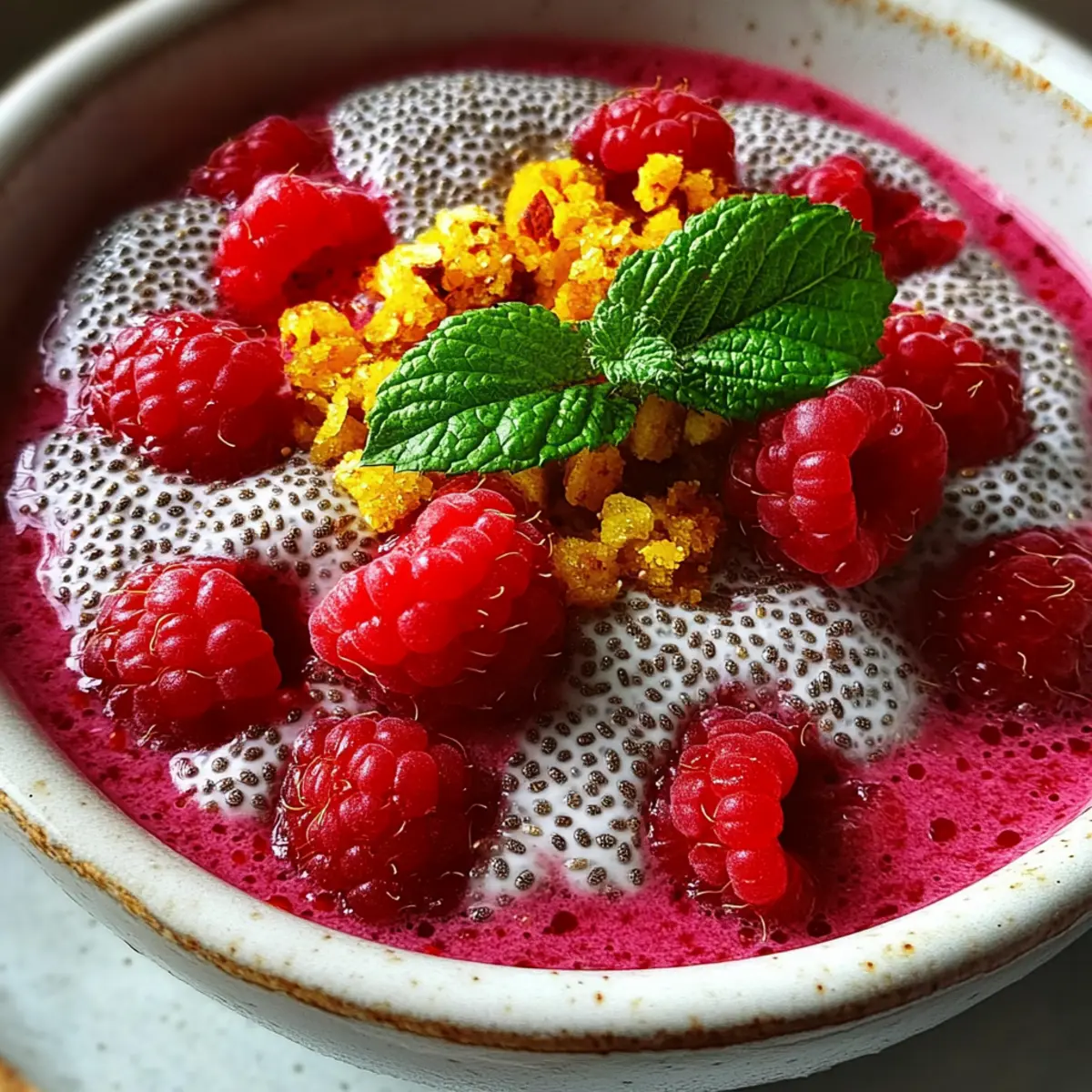 Vegan Raspberry Chia Pudding