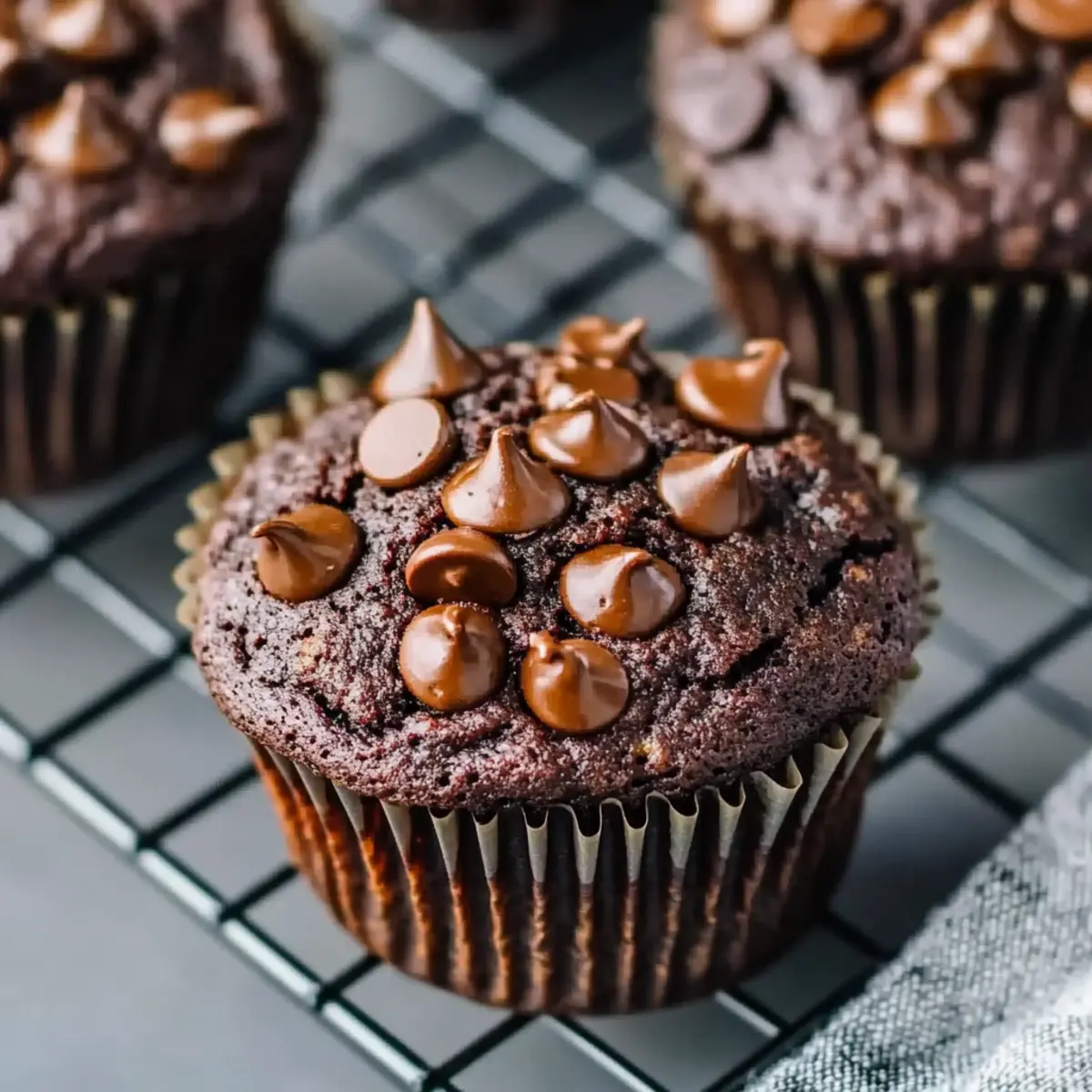 Veggie-Loaded Chocolate Muffins