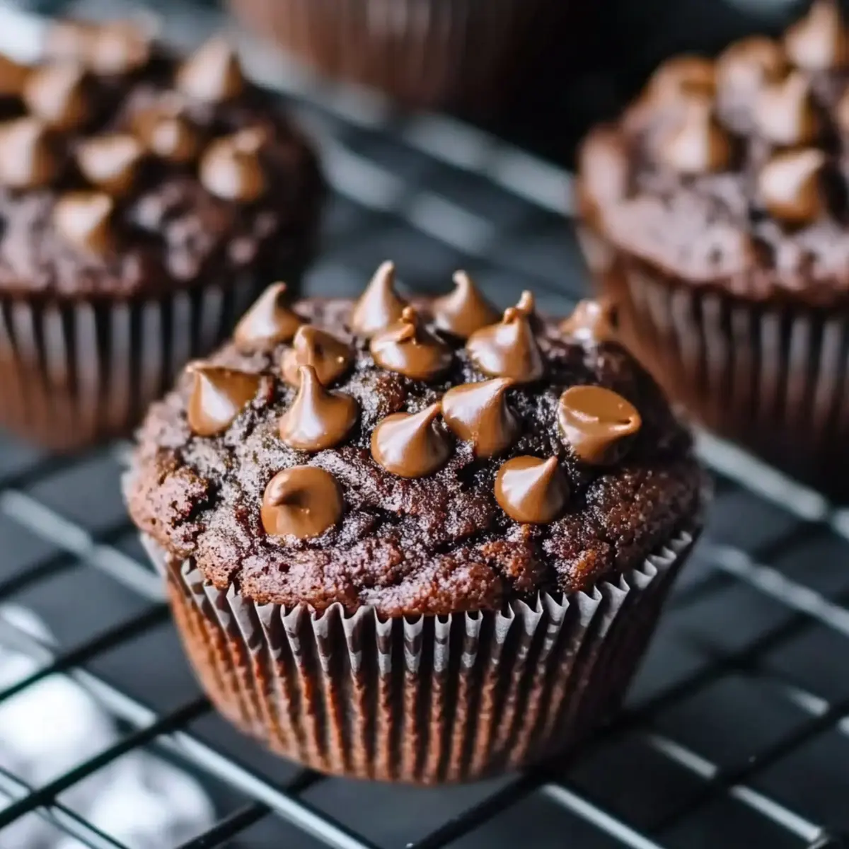 Veggie-Loaded Chocolate Muffins