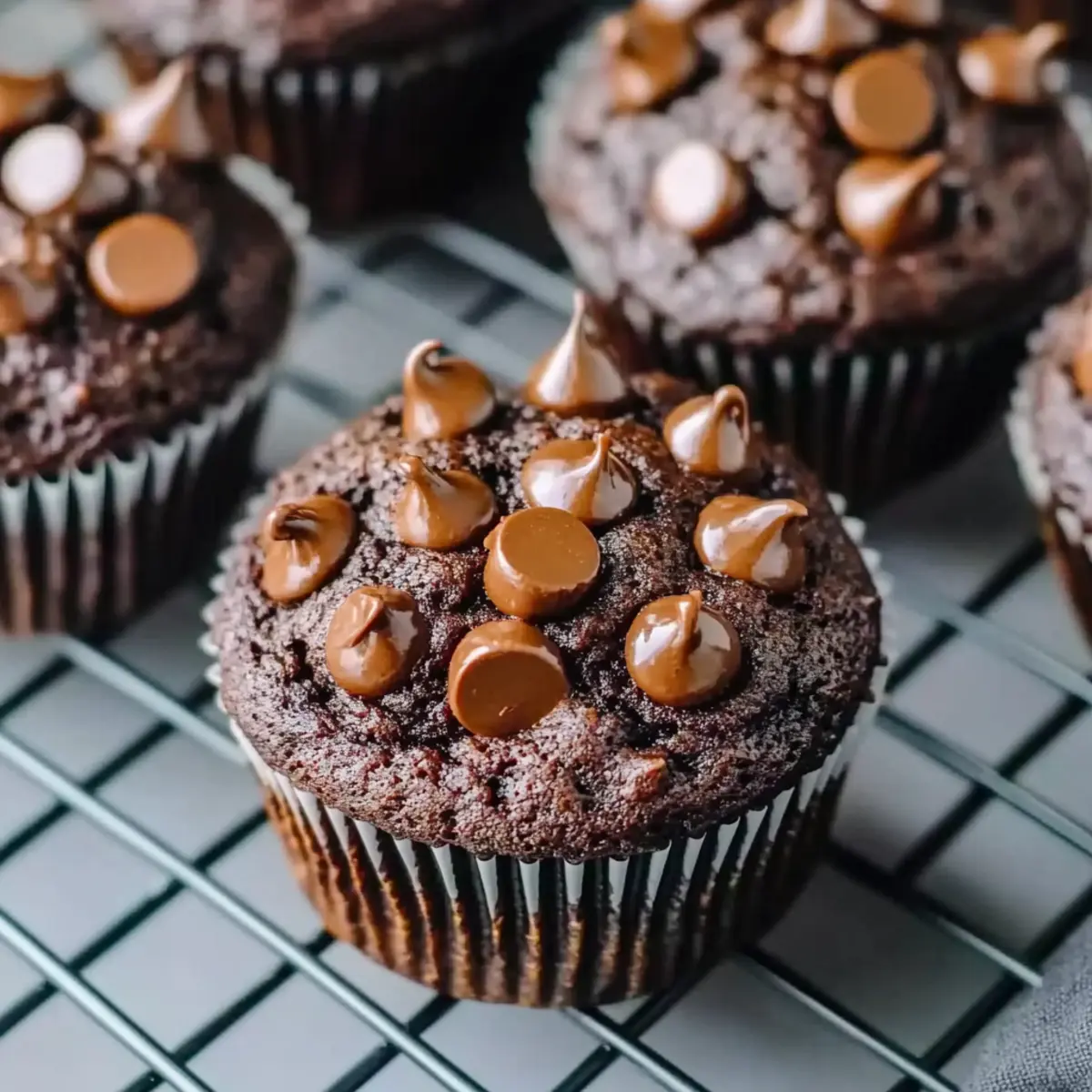 Veggie-Loaded Chocolate Muffins