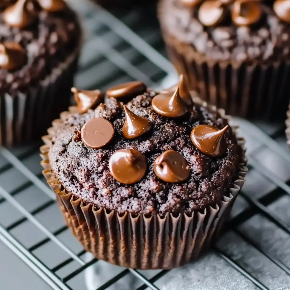 Veggie-Loaded Chocolate Muffins