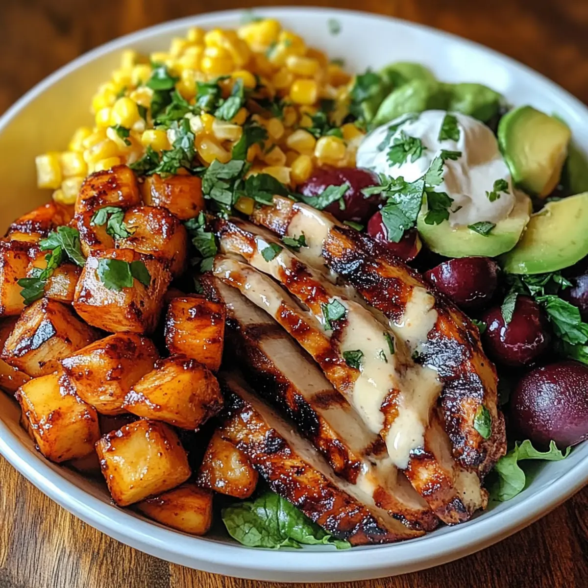 BBQ Chicken Sweet Potato Bowl