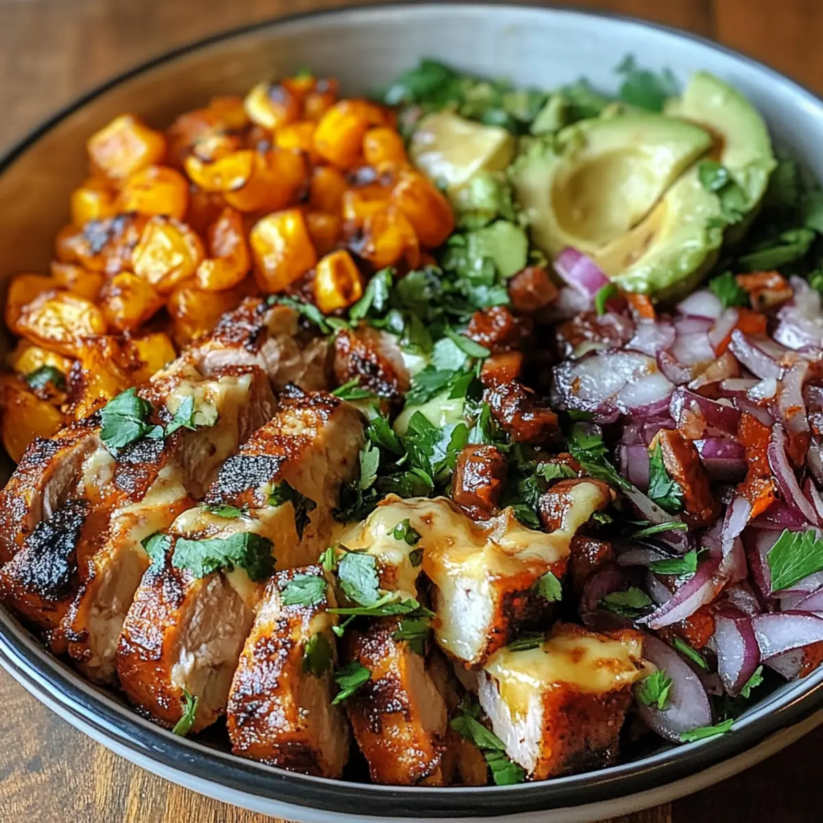BBQ Chicken Sweet Potato Bowl