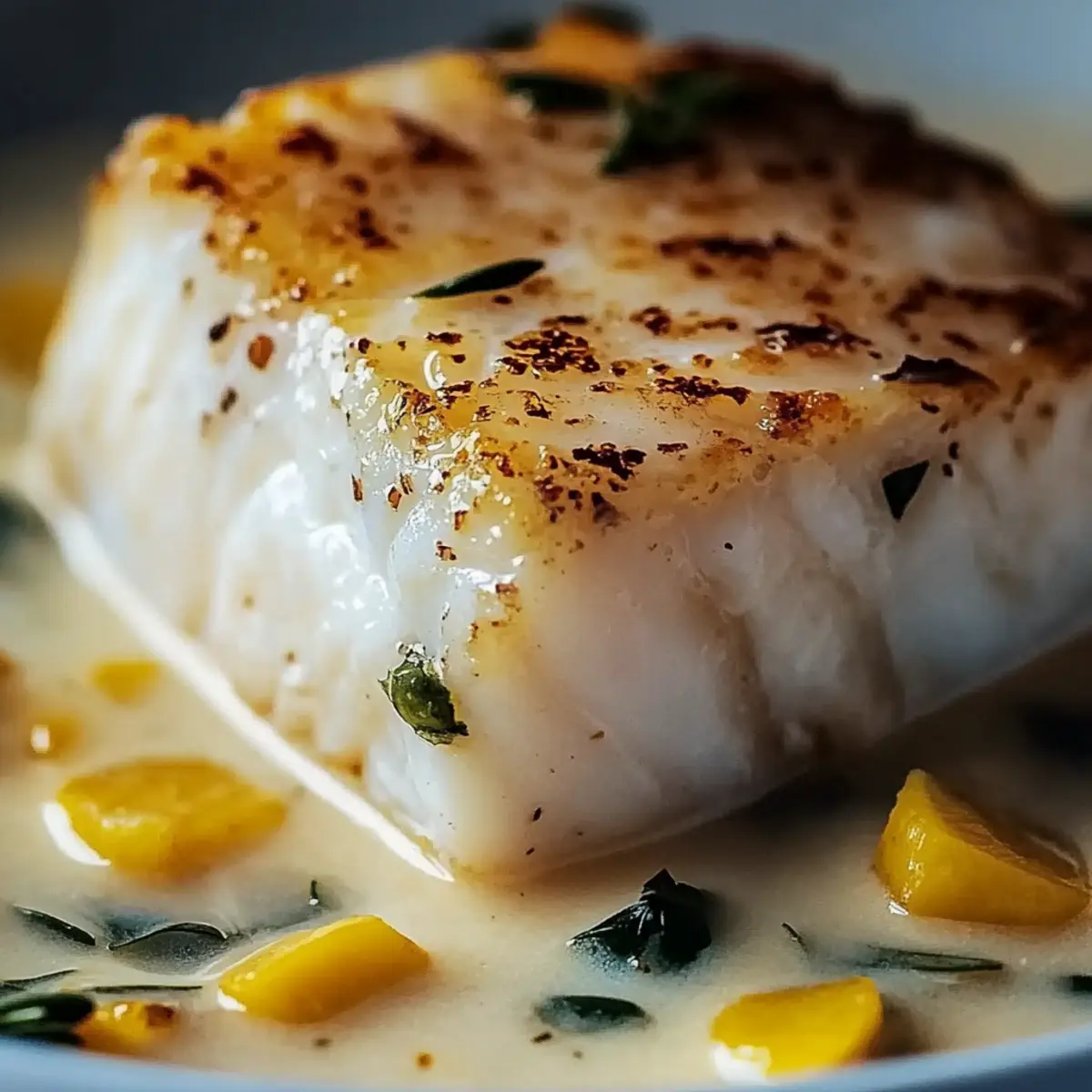 Baked Cod in Coconut Lemon Cream Sauce