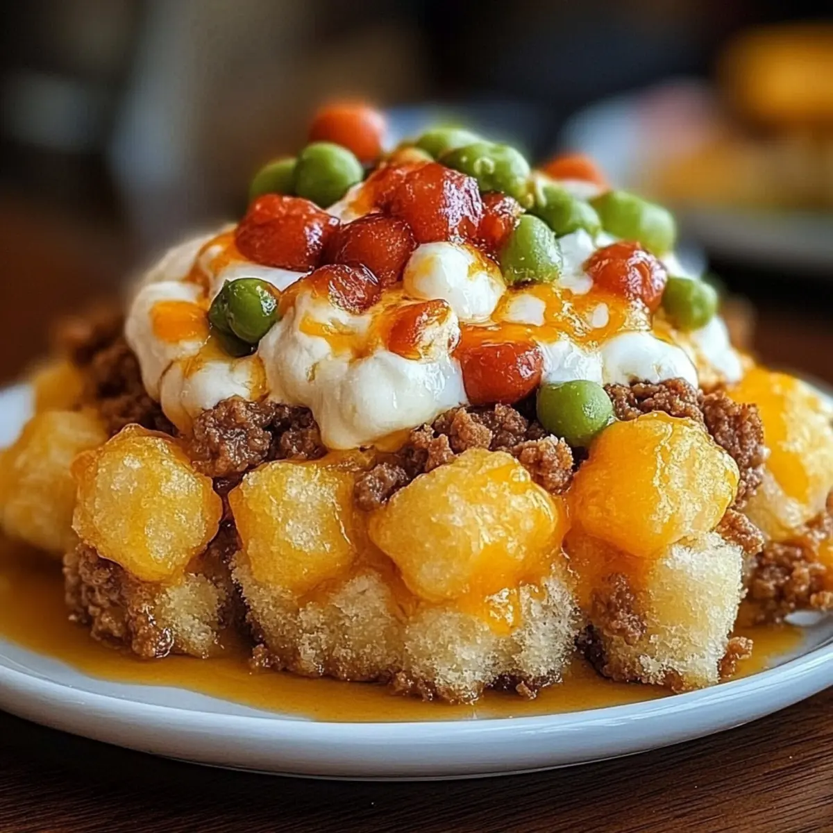 Cheesy Ground Beef Tater Tot Casserole