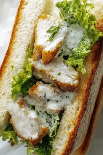 Chicken Caesar Pizza Sandwich