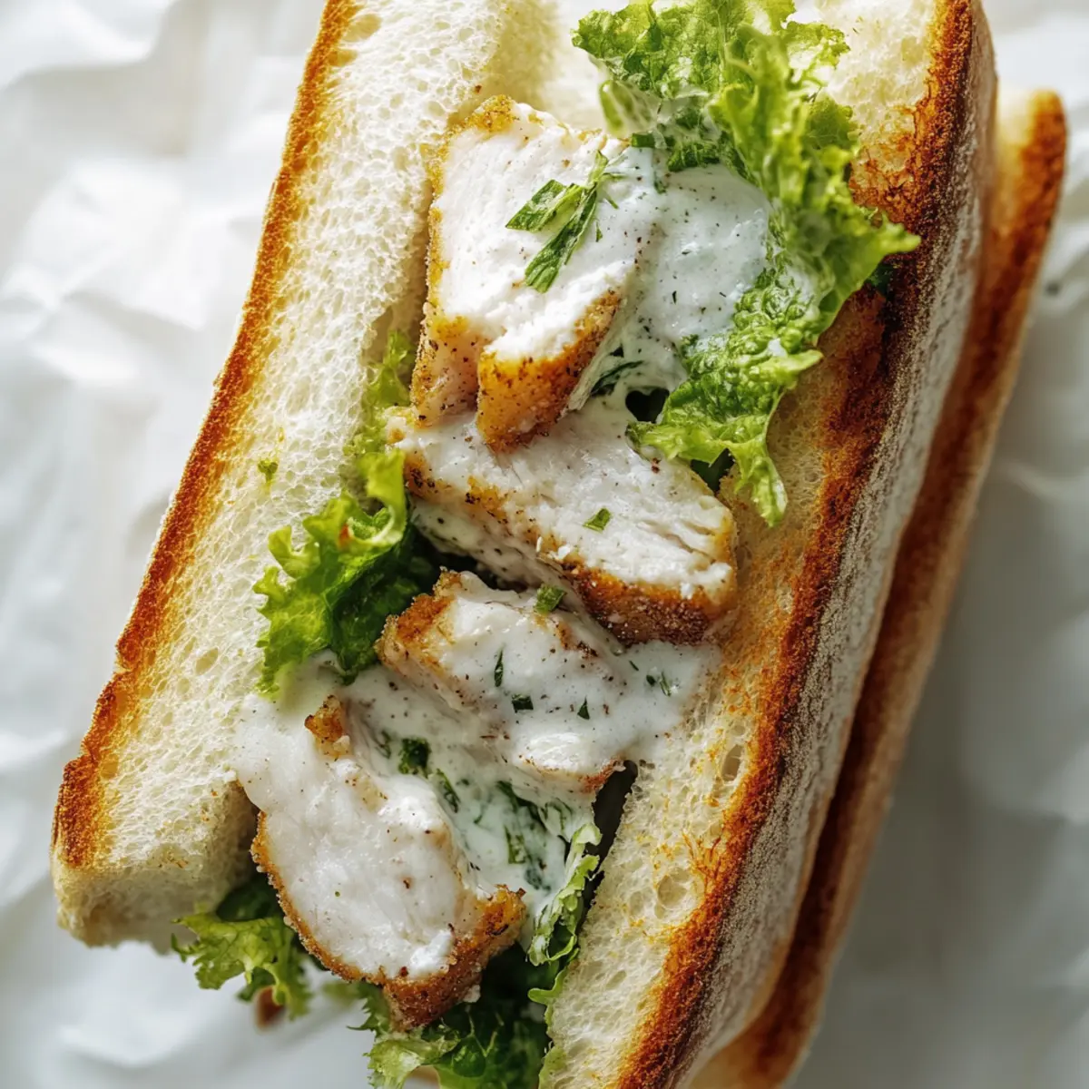 Chicken Caesar Pizza Sandwich