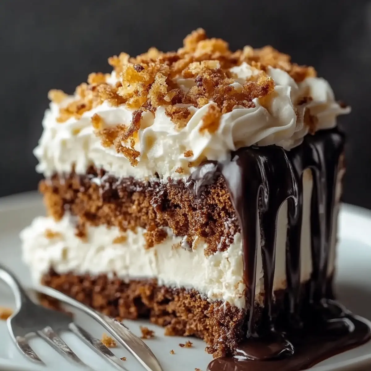 Chocolate Caramel Toffee Crunch Cake