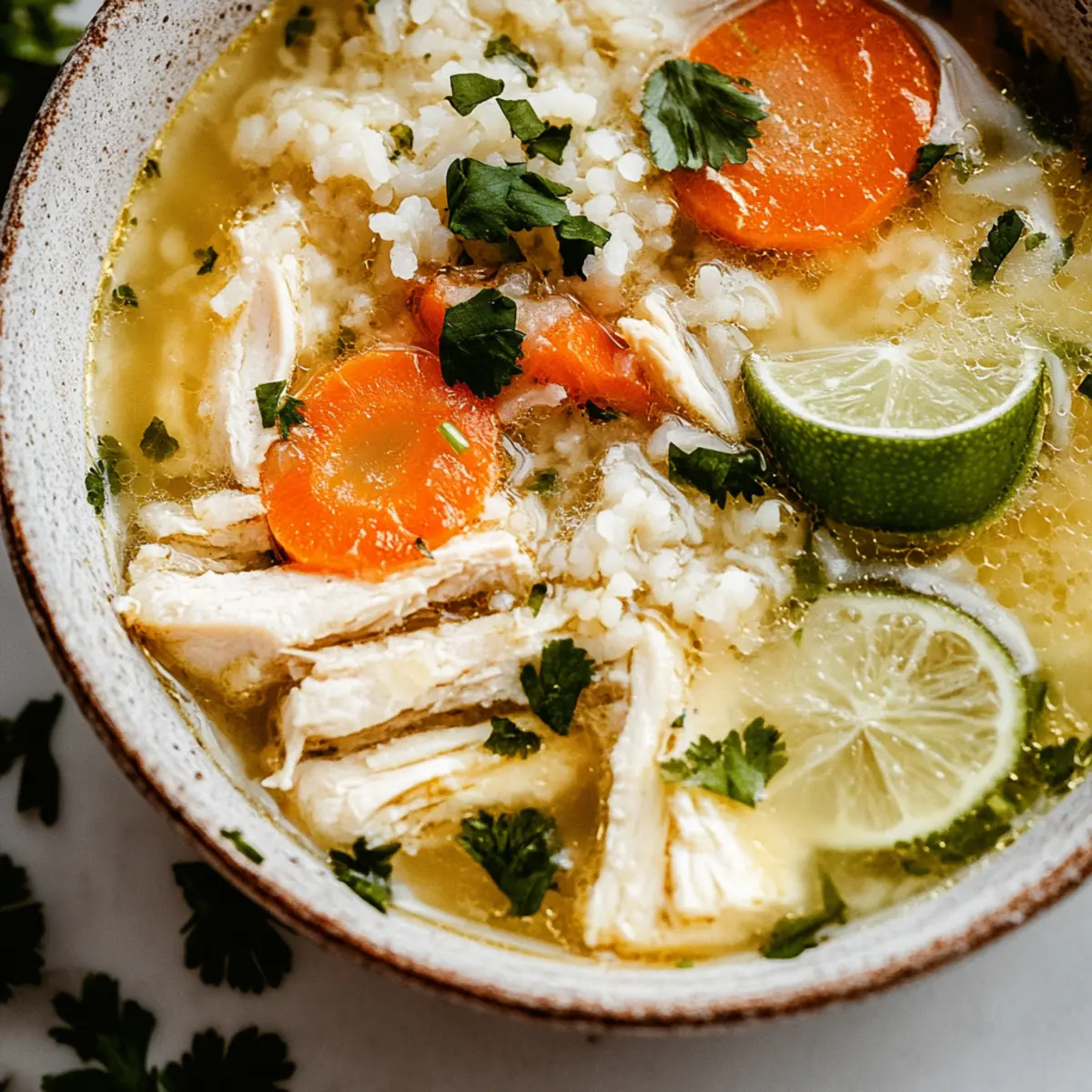 Detox Chicken Lime Rice Soup