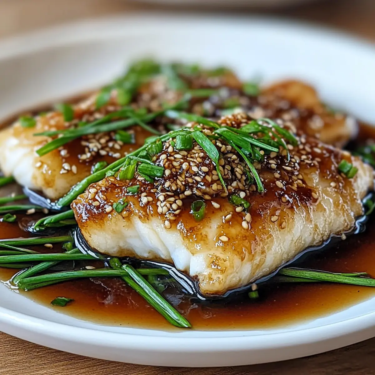Flaky Cod With Ginger Soy Glaze