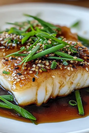 Flaky Cod With Ginger Soy Glaze