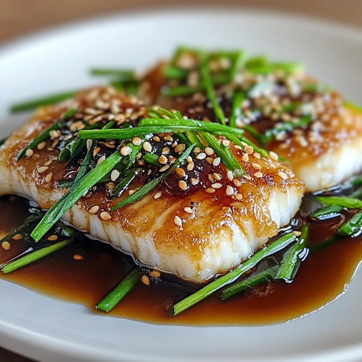 Flaky Cod With Ginger Soy Glaze